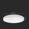 Oprawa sufitowa plafoniera V-TAC 24W LED okrągły 35cm natynkowy pilot czujnik ruchu IP44 biały VT-8624S 4000K 2500lm